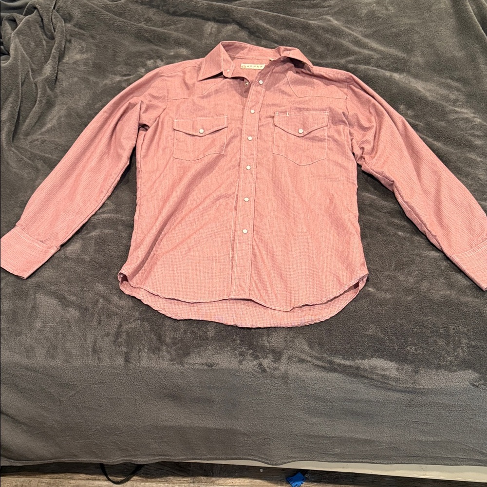 Roper Men's Burgundy Button-Down Shirt